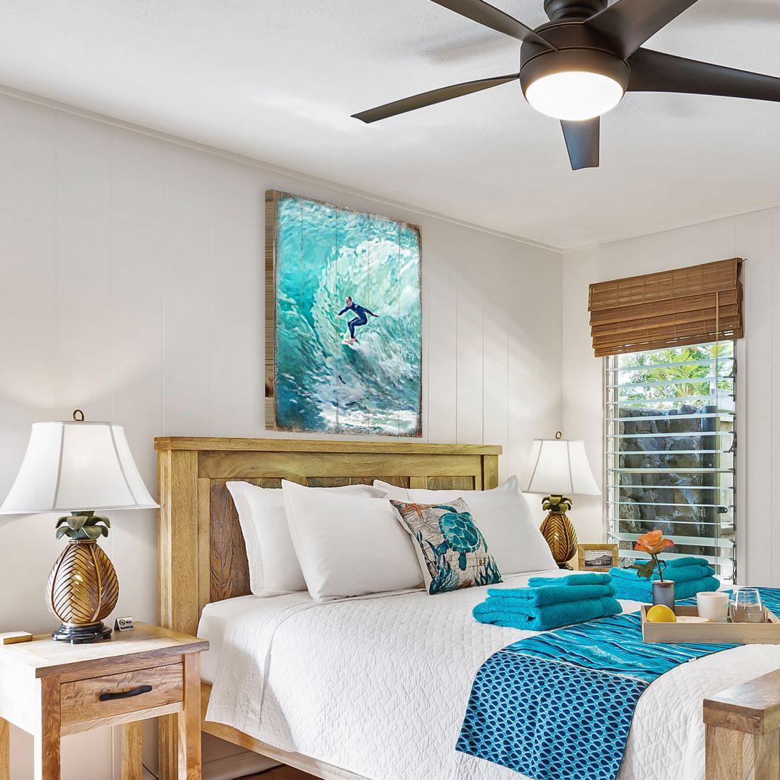 Sophronia Surfer Wooden Coastal Wall Art by Nature Wonders - Coastal Sea-Life Decor - 95227B-4