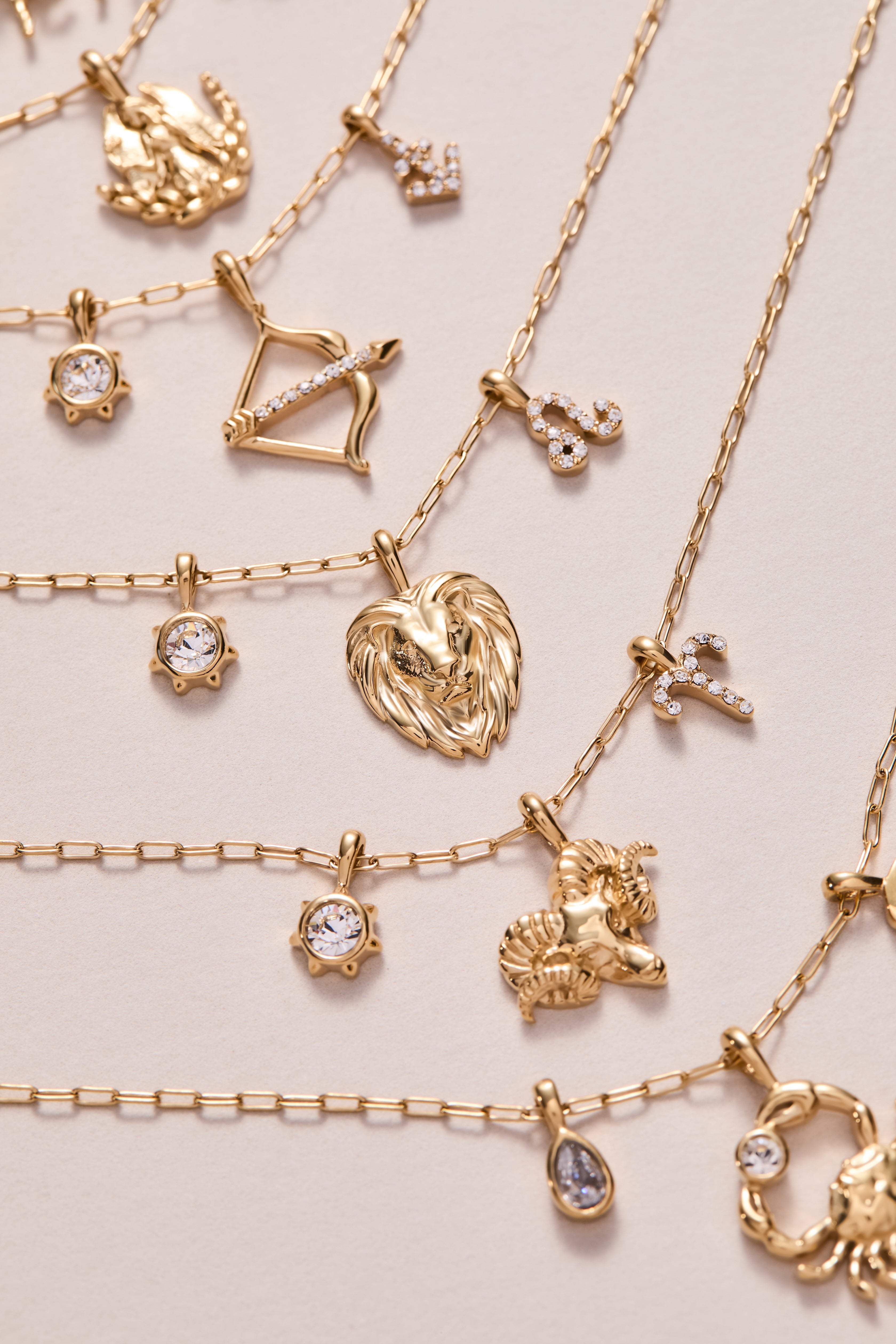 Sagittarius Zodiac Charm Cluster Necklace