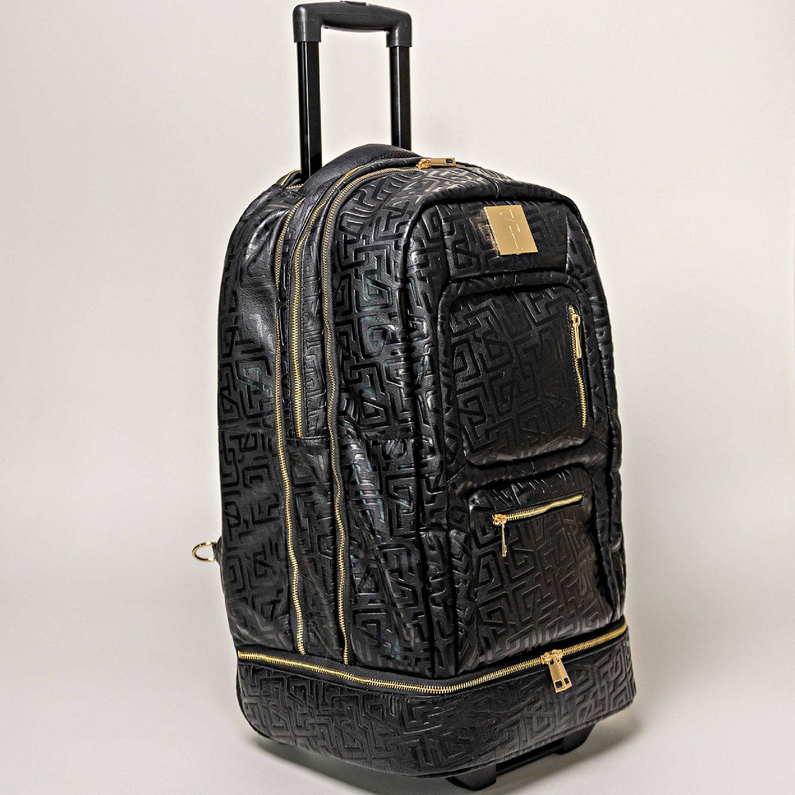 Black Monogram Leather Carry-On Roller Bag (Only 150 Made)