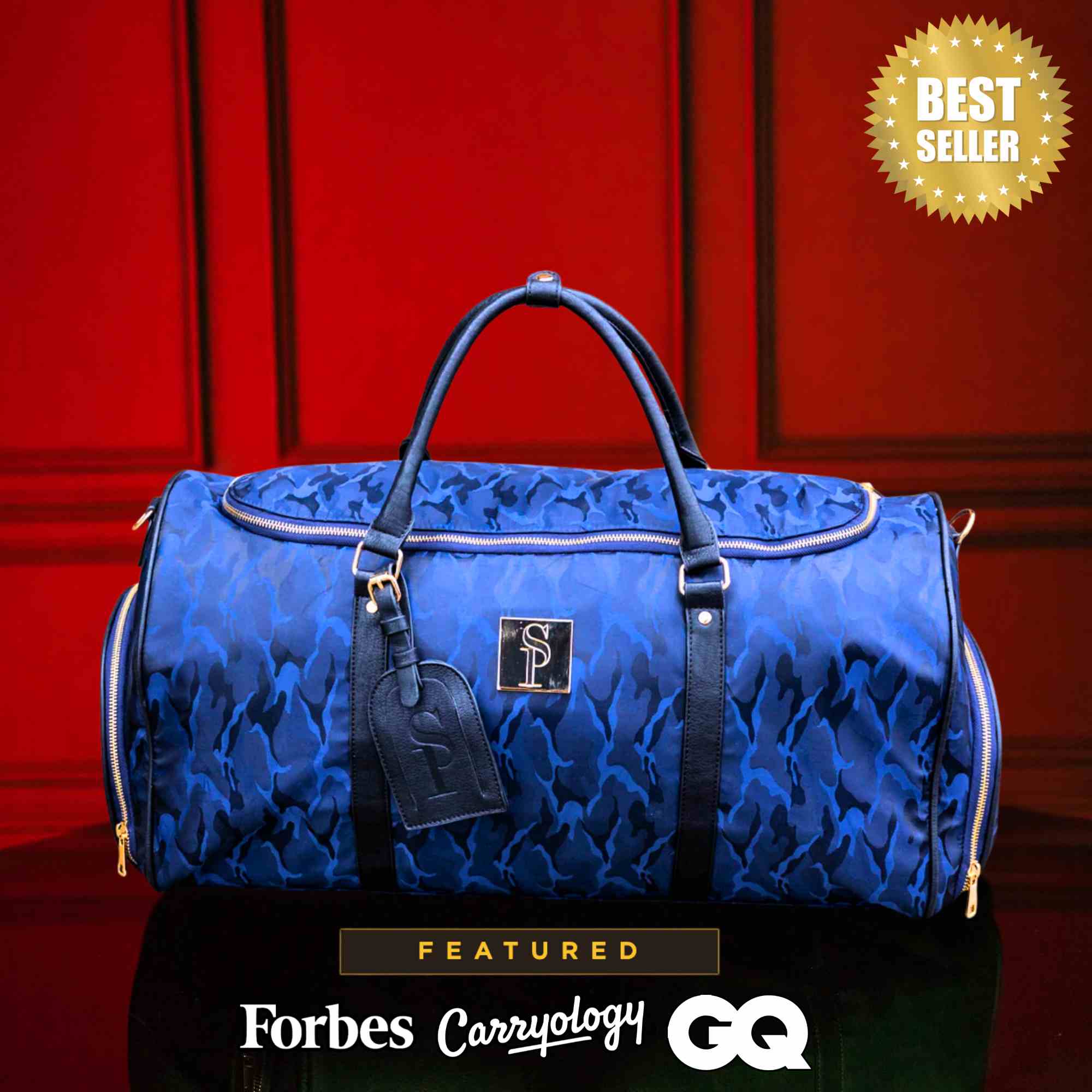 Blue Camo Weekender Duffle Bag