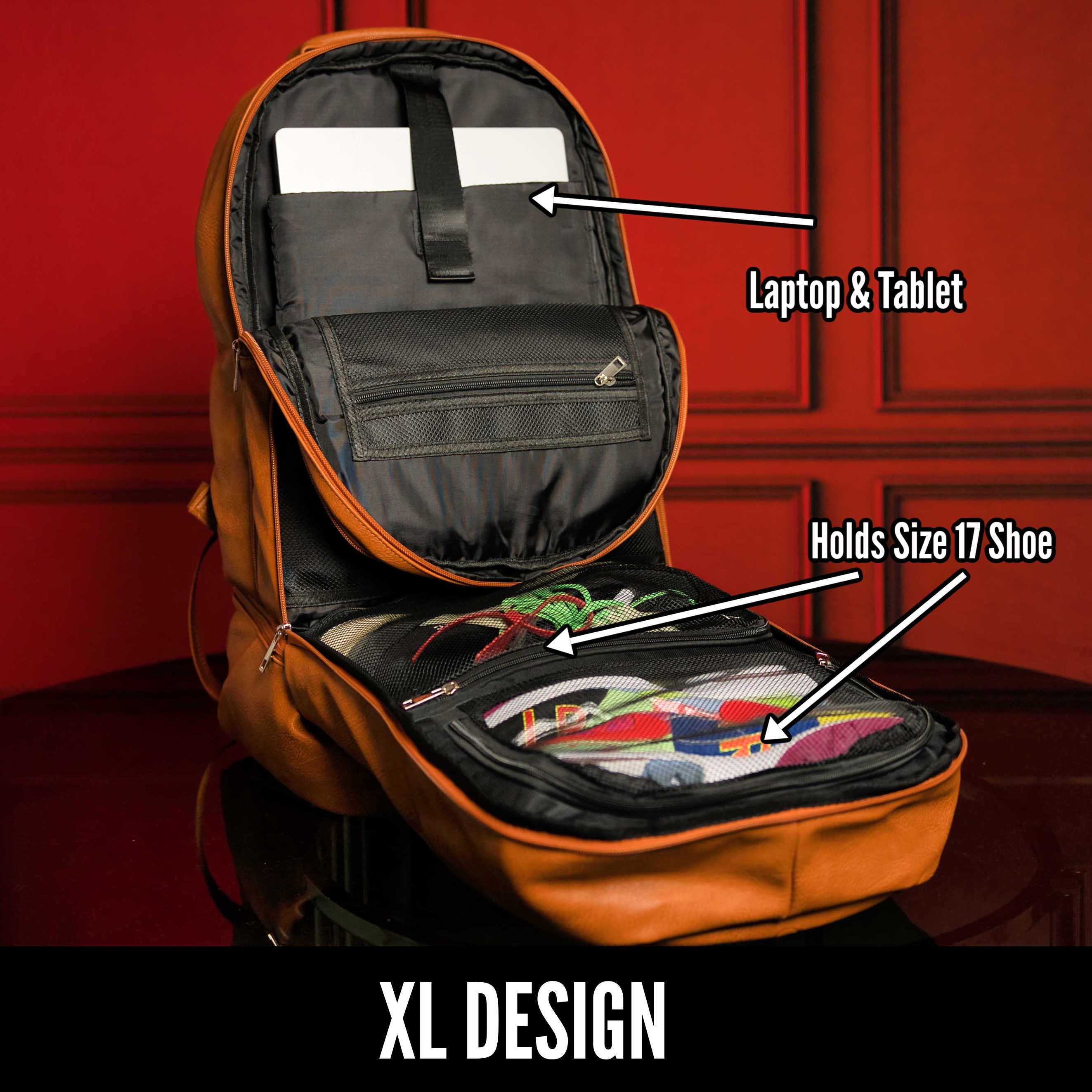 Brown Leather Patented Carry-on Bag (XL Design) (Only 300 Made)