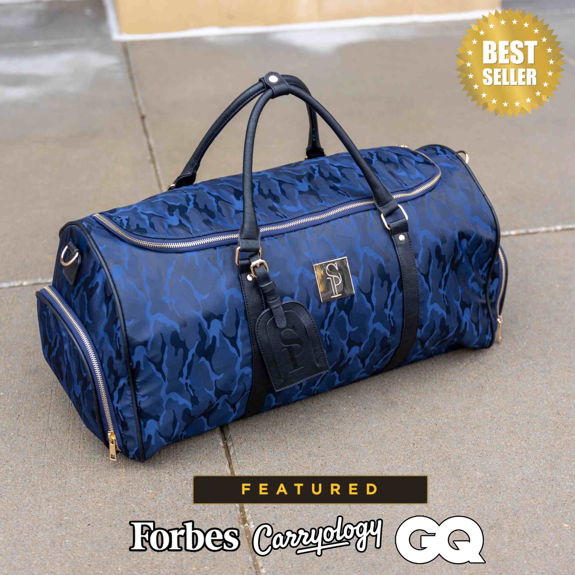 Blue Camo Weekender Duffle Bag