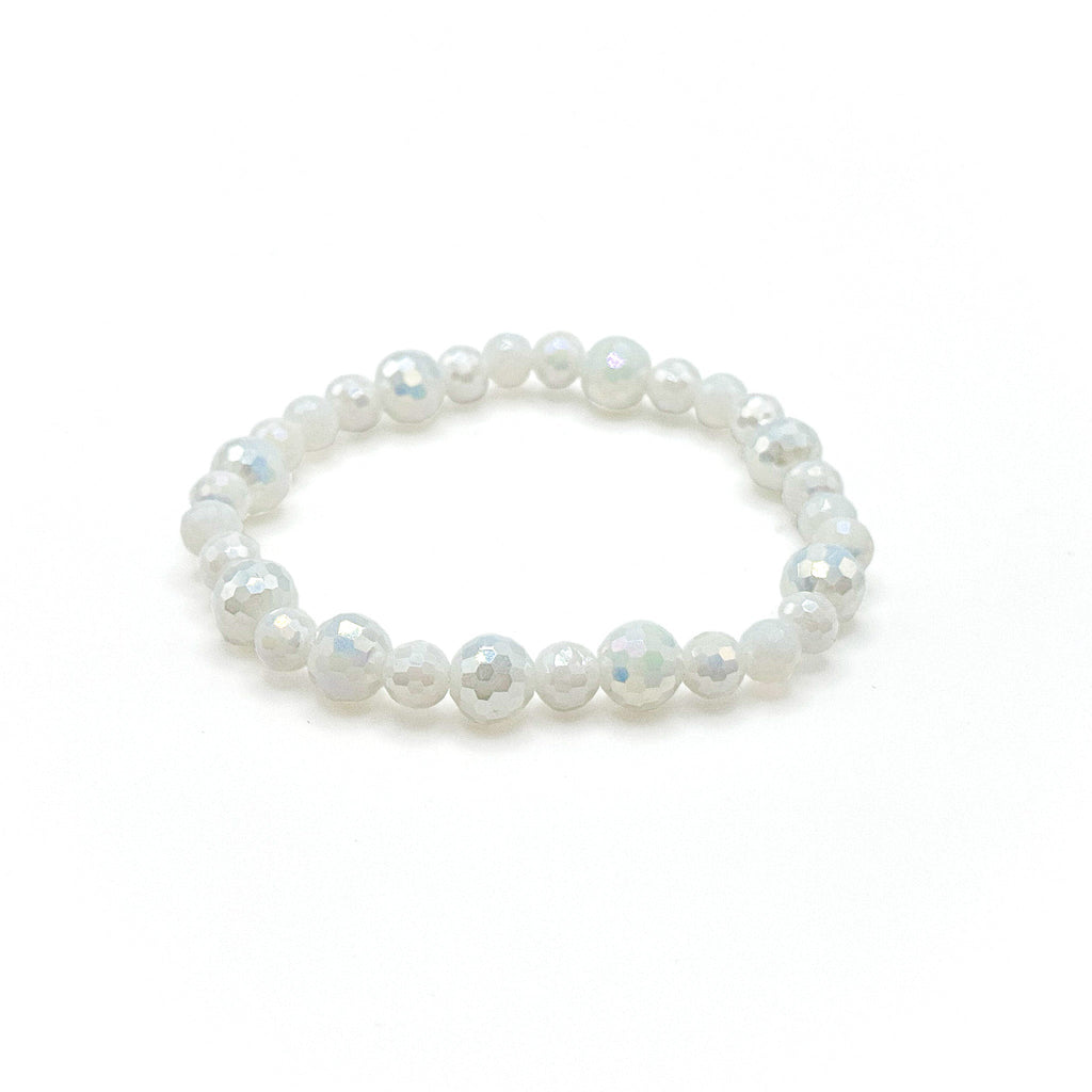 Cupid white crystal stretch bracelet
