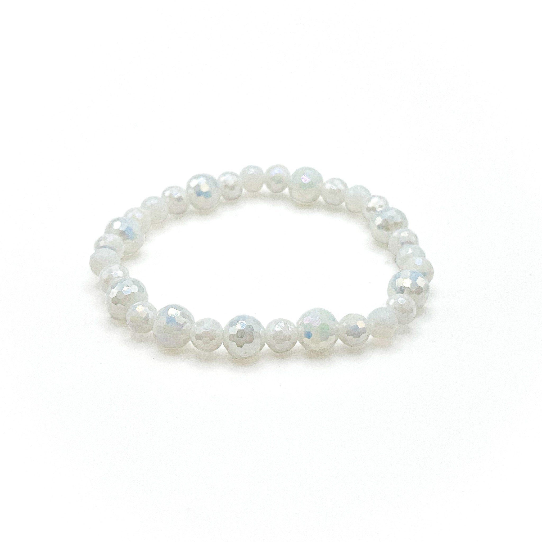Cupid white crystal stretch bracelet