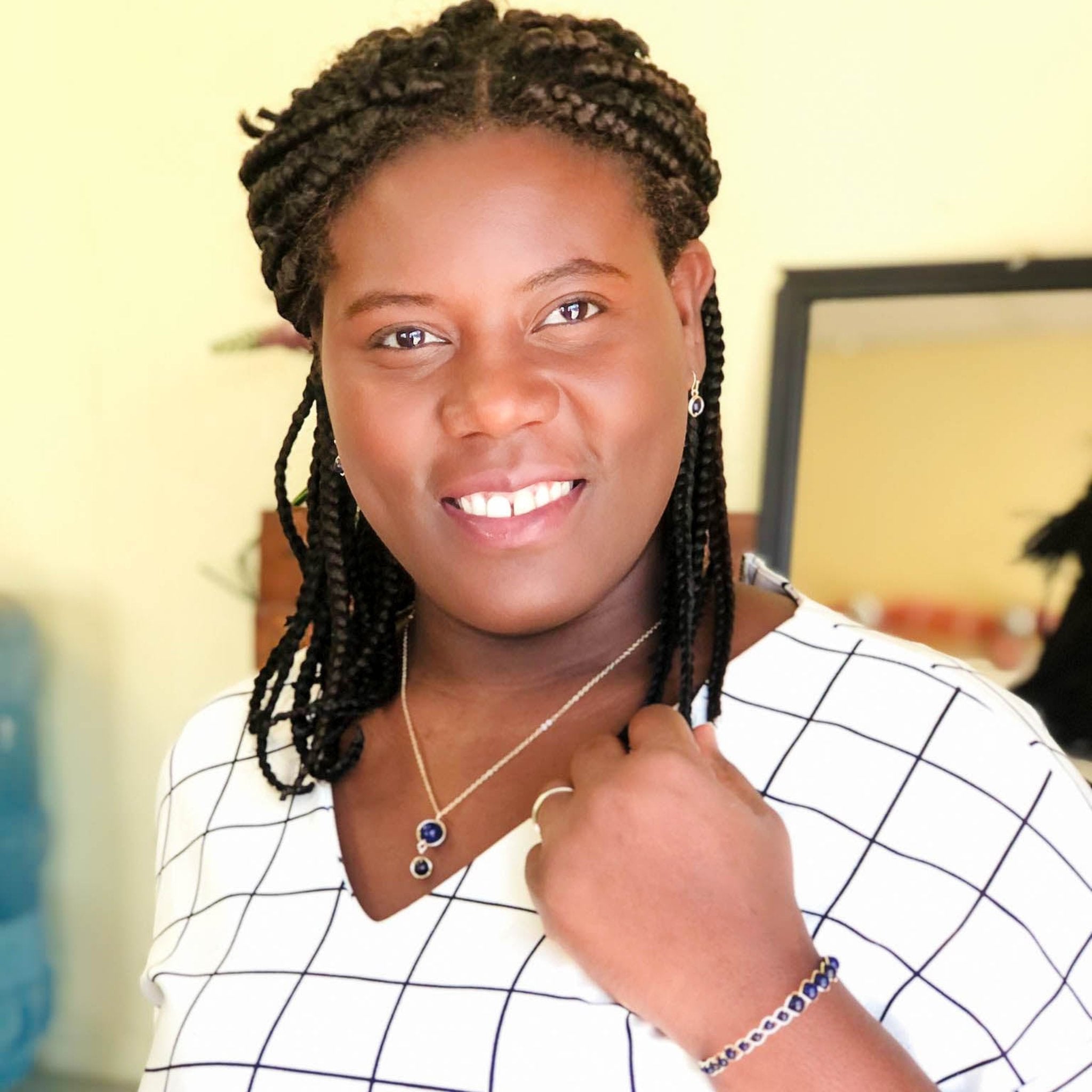 Eden blue lapis and gold adjustable bangle bracelet