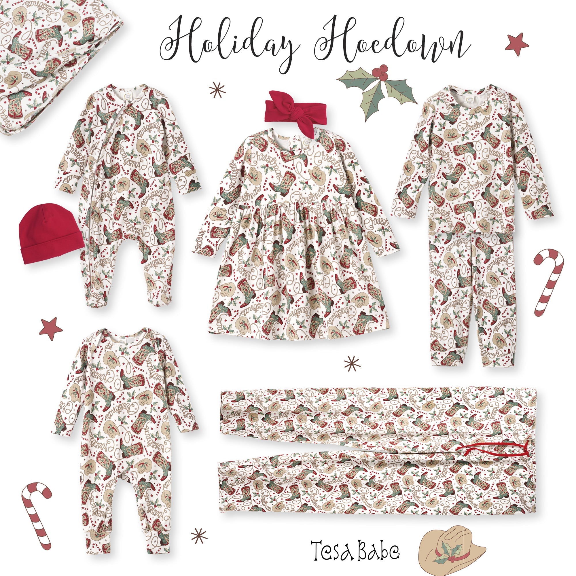 Western Christmas Pajamas for Kids – Bamboo Holiday PJs