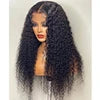 High Quality Human Hair Wigs Jet Black Color Afro Curly Virgin Cuticle Aligned Hair Lace Frontal Wigs