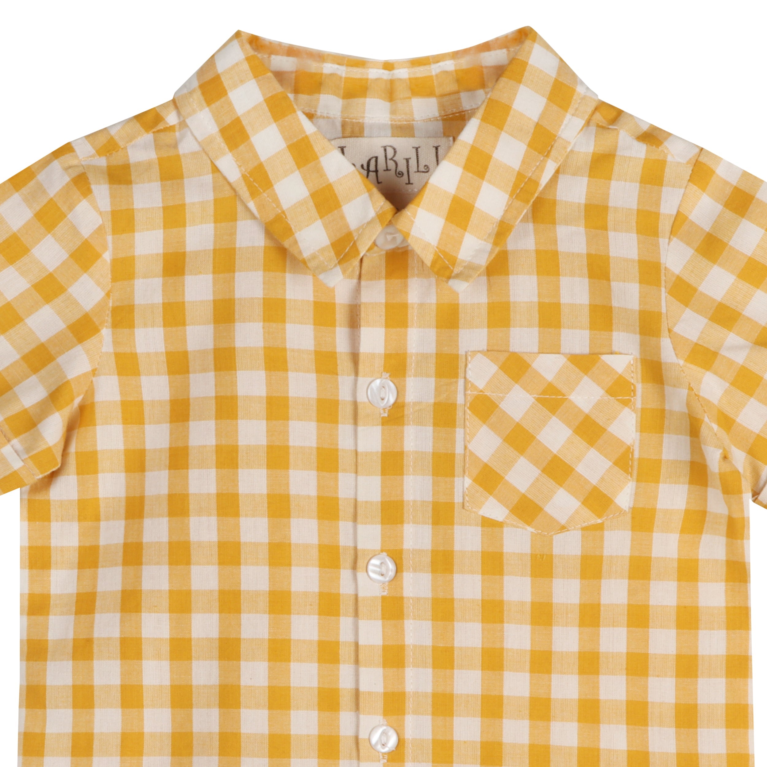 Citrus Gingham Boy Shirt