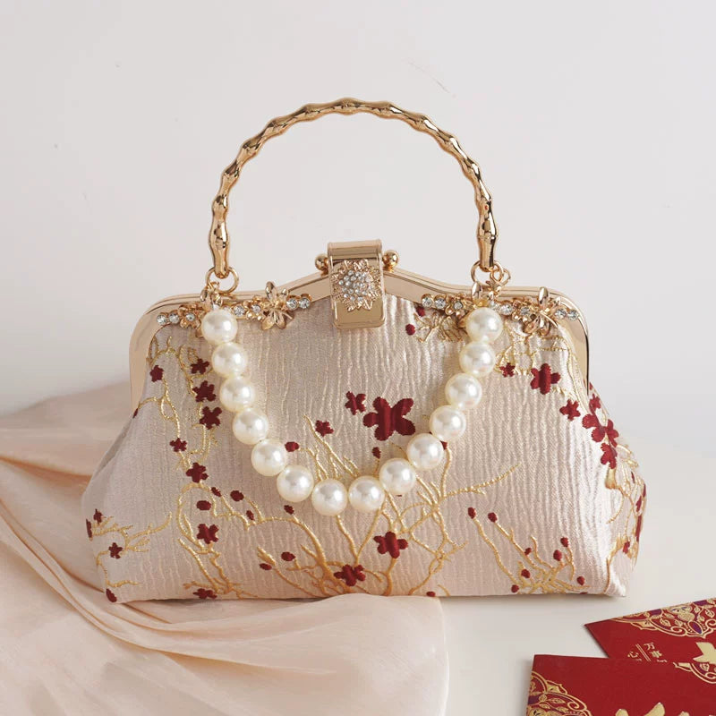 Chinese Handbag Women with Cheongsam Bag Bride Wedding Small Bag Xi Grandma Mother Wedding Bag Ancient Style Wedding Bag