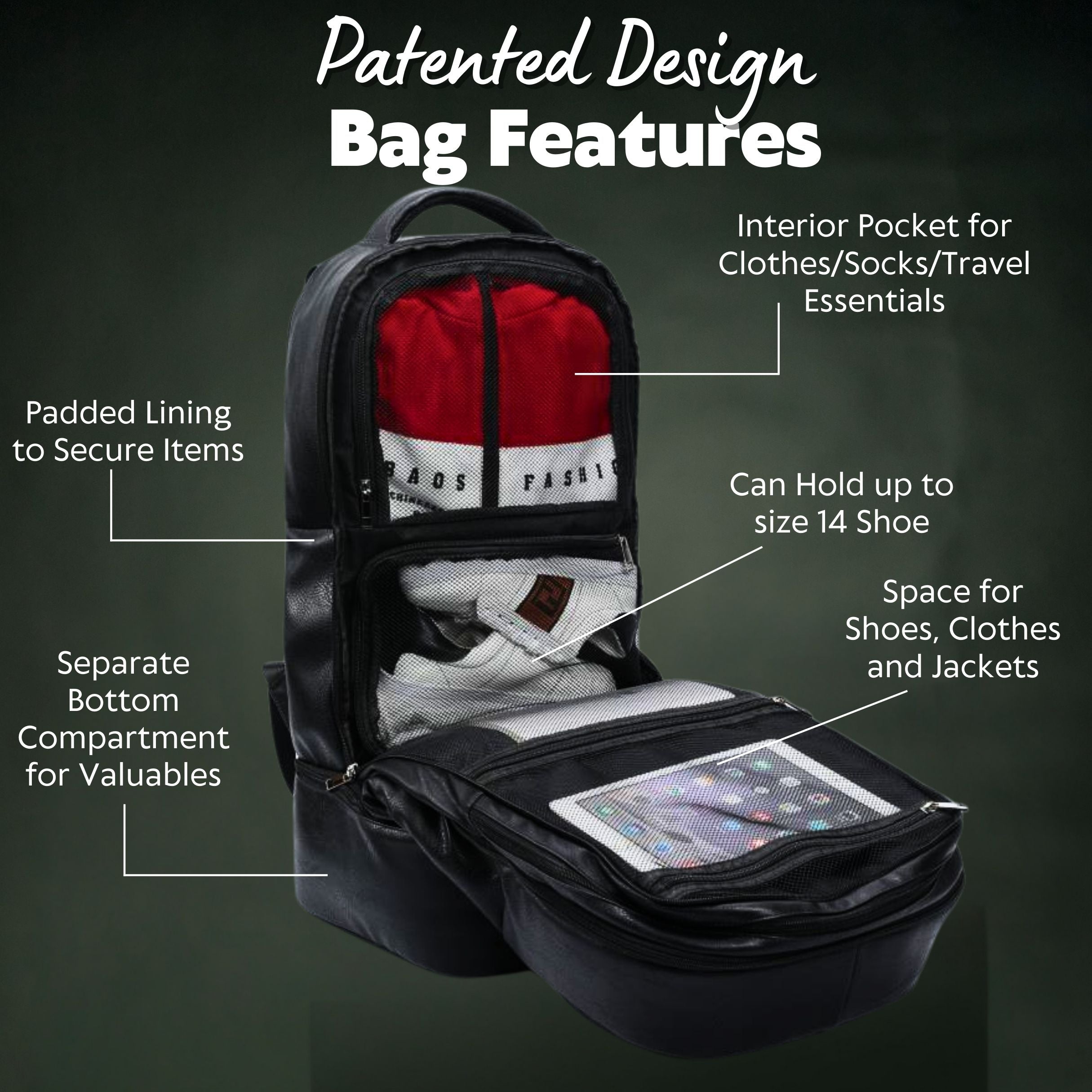 Brown Leather Patented Carry-on Bag (XL Design) (Only 300 Made)