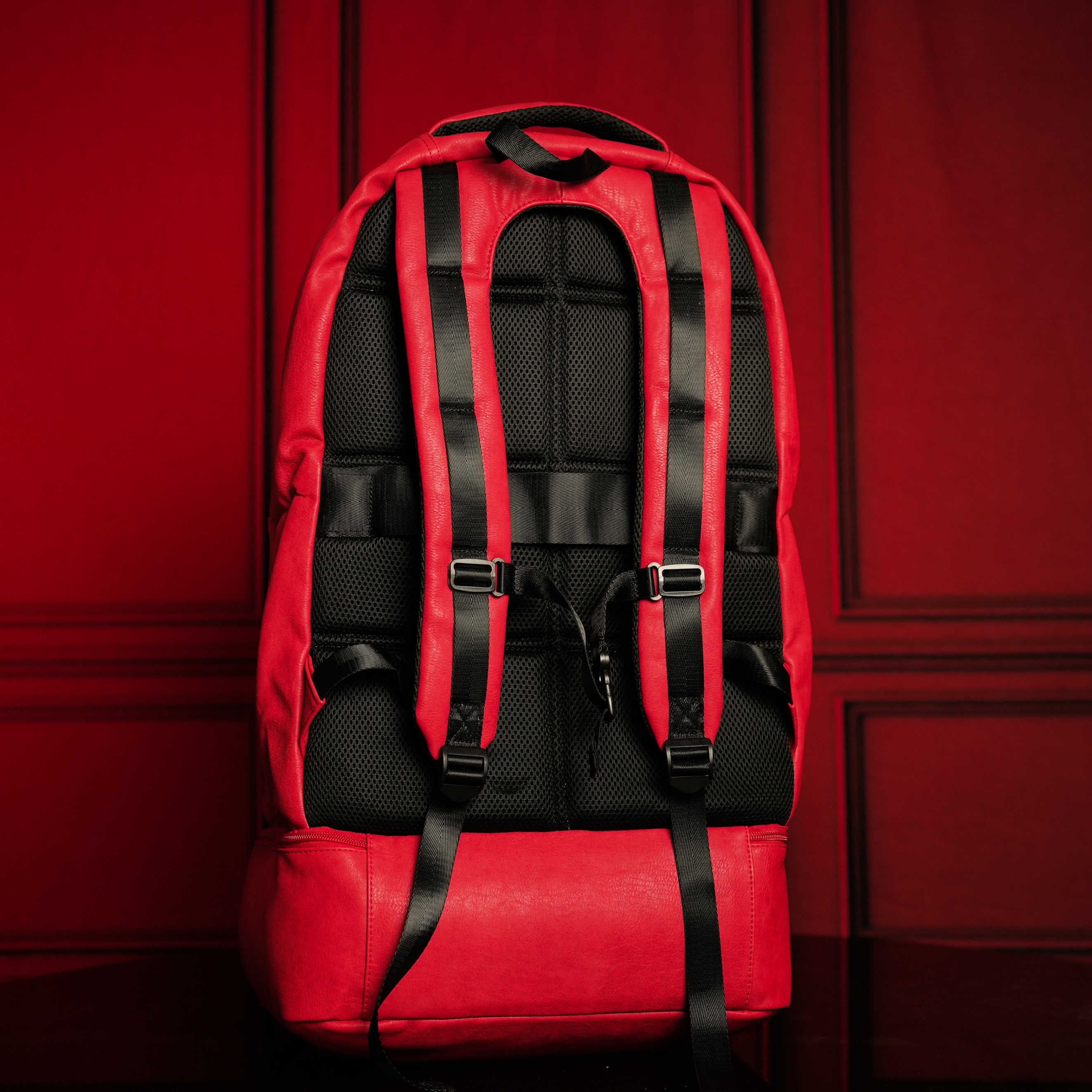 Red Leather Luxury Carry-On Patented Backpack (Only 300 Made)