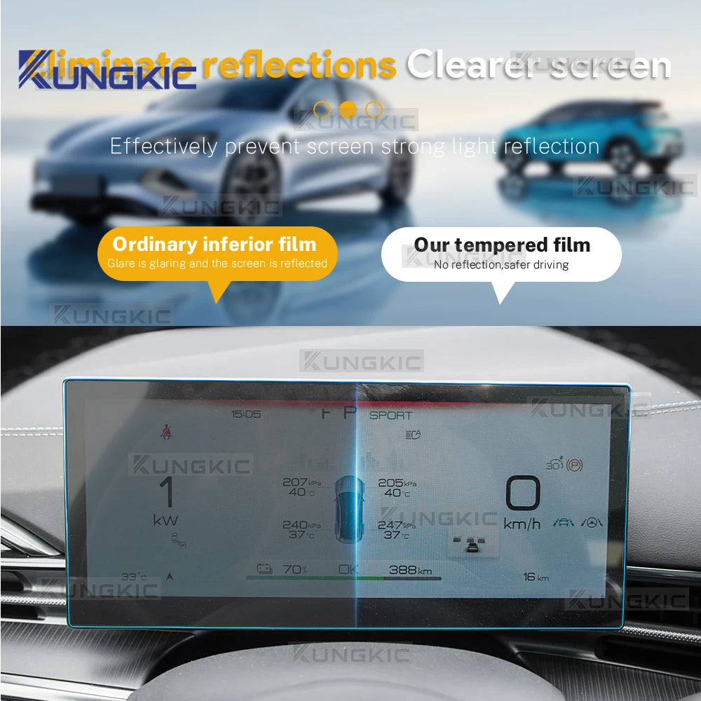 For BYD Seal 2023 2024 2025 GPS Navigation & Dashboard Anti-scratch Accessories LHD RHD Car Tempered Glass Screen Protector Film