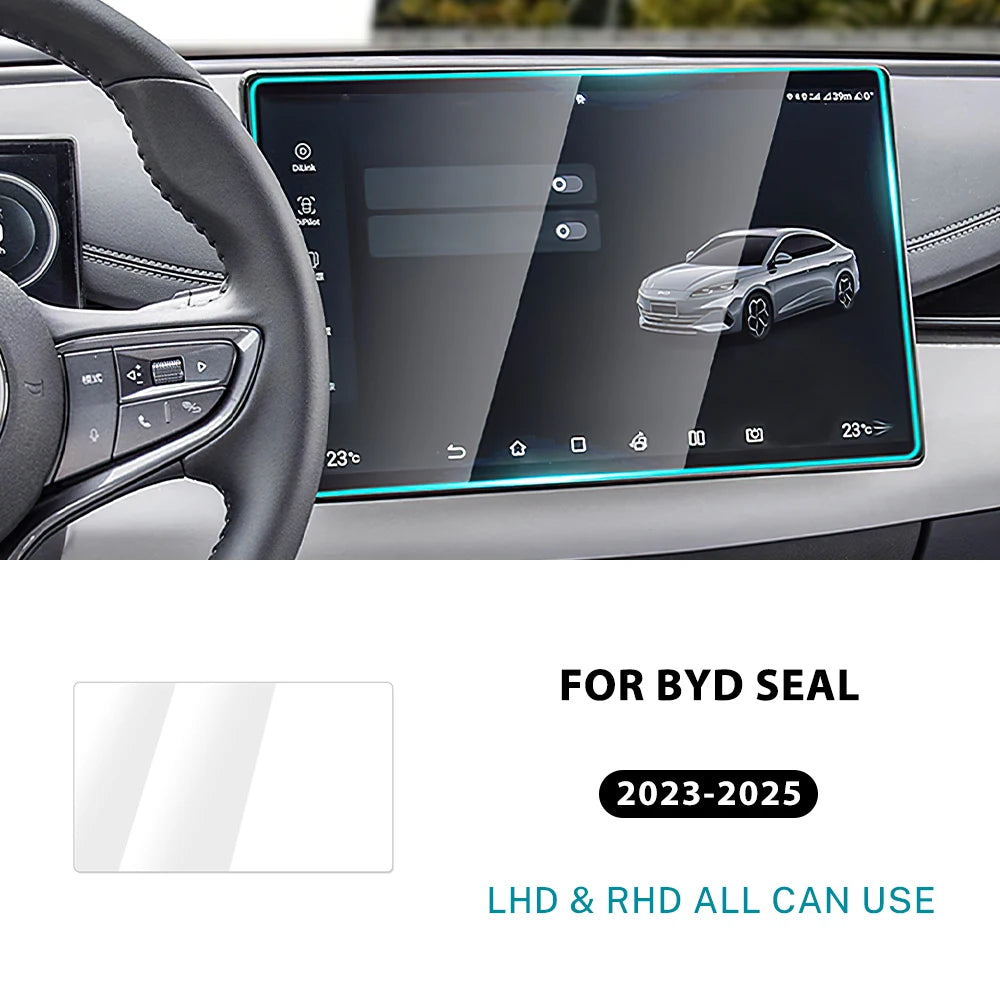 For BYD Seal 2023 2024 2025 GPS Navigation & Dashboard Anti-scratch Accessories LHD RHD Car Tempered Glass Screen Protector Film