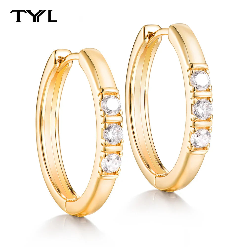 Moissanite VVS1 Drop Earrings 18K Gold Plated 925 Sterling Round Pear Square