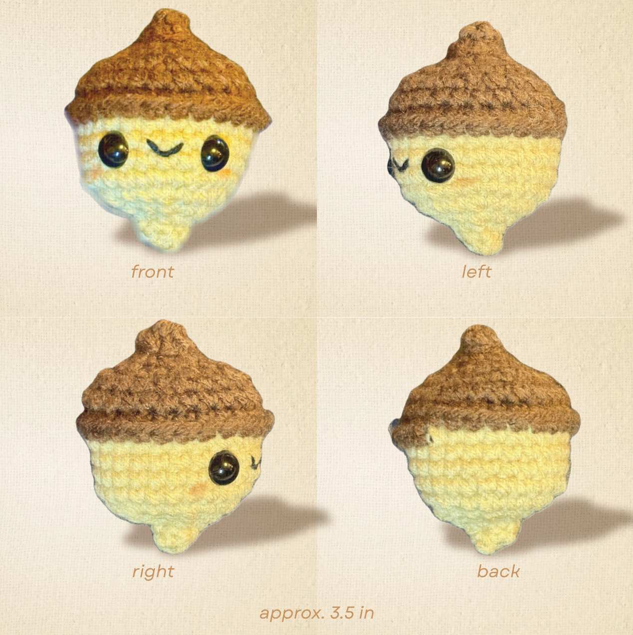 augie the acorn | weighted cat toy