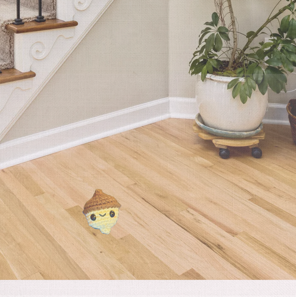 augie the acorn | weighted cat toy