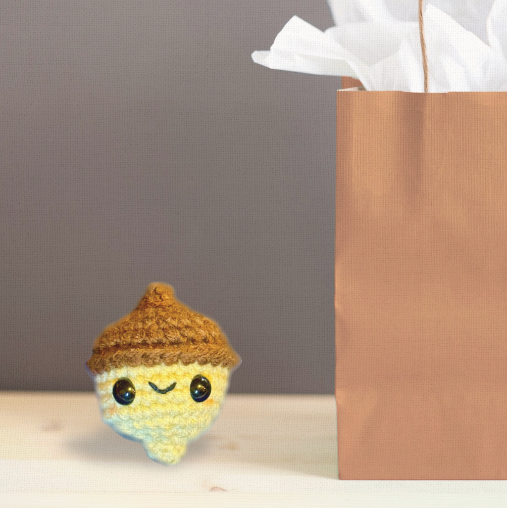 augie the acorn | weighted cat toy