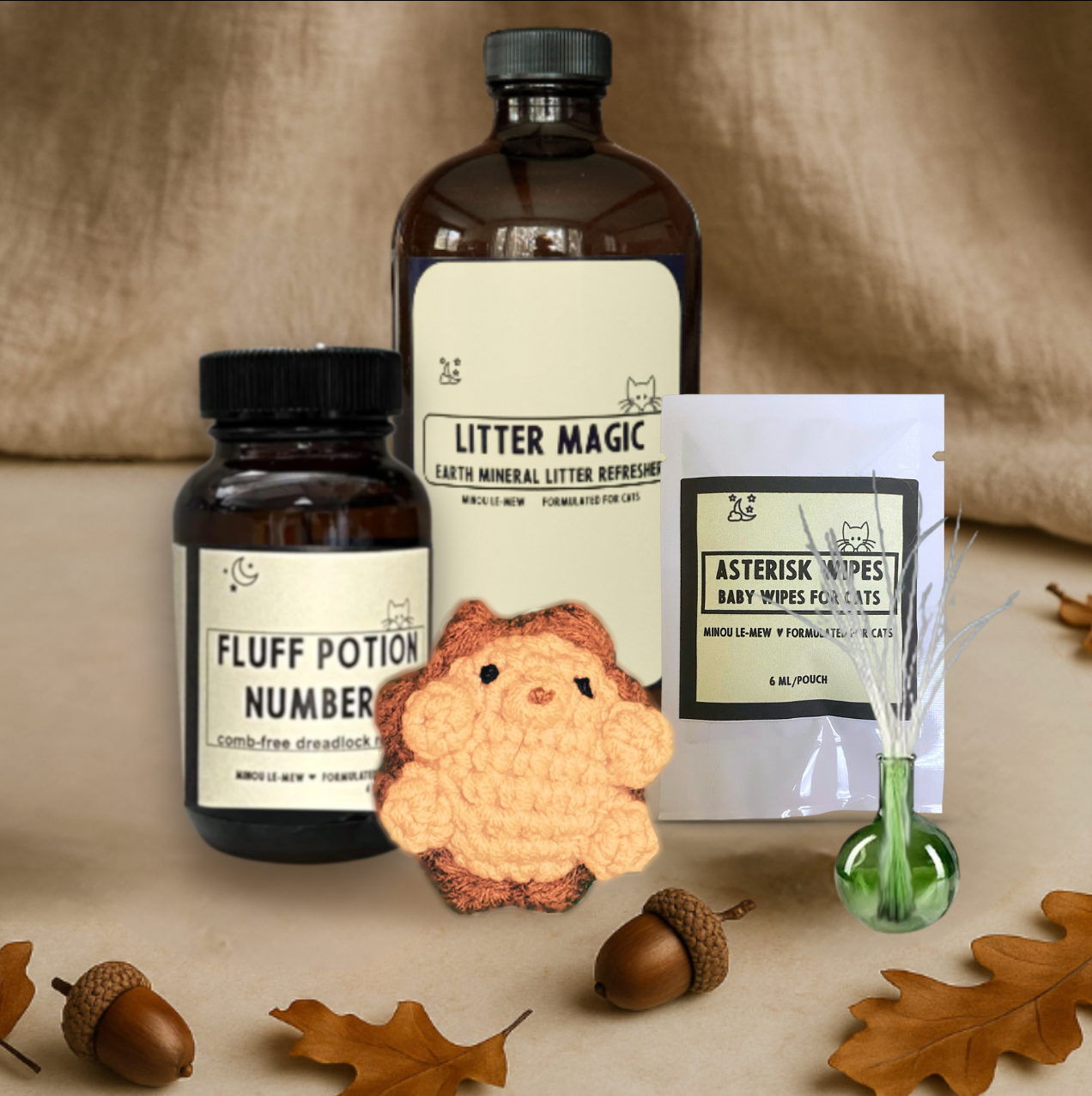 Asterisk Wipes | Botanical Cat Hygiene Wipes for Gentle Grooming by Minou Le-Mew