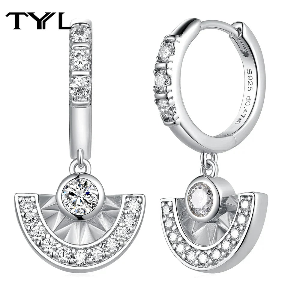 Moissanite VVS1 Drop Earrings 18K Gold Plated 925 Sterling Round Pear Square