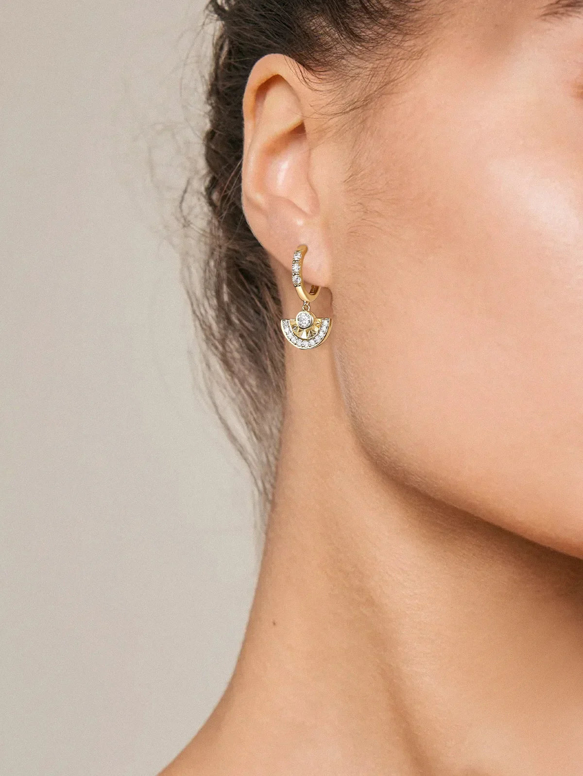 Moissanite VVS1 Drop Earrings 18K Gold Plated 925 Sterling Round Pear Square