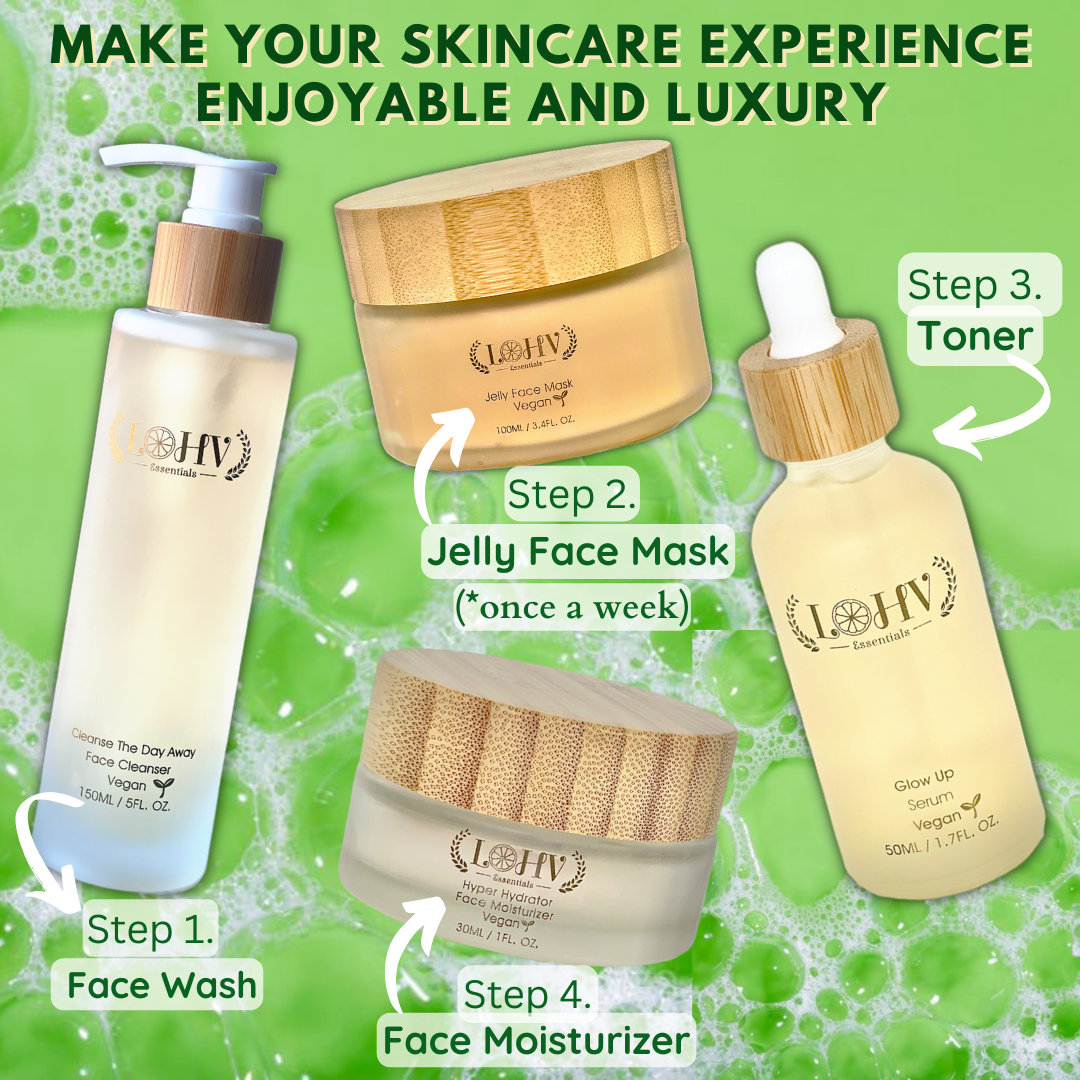 PREMIUM 100% VEGAN GLOW UP Toner Serum With Hyaluronic Acid + Niacinamide + Camellia Leaf + Vitamin E + Rose Water