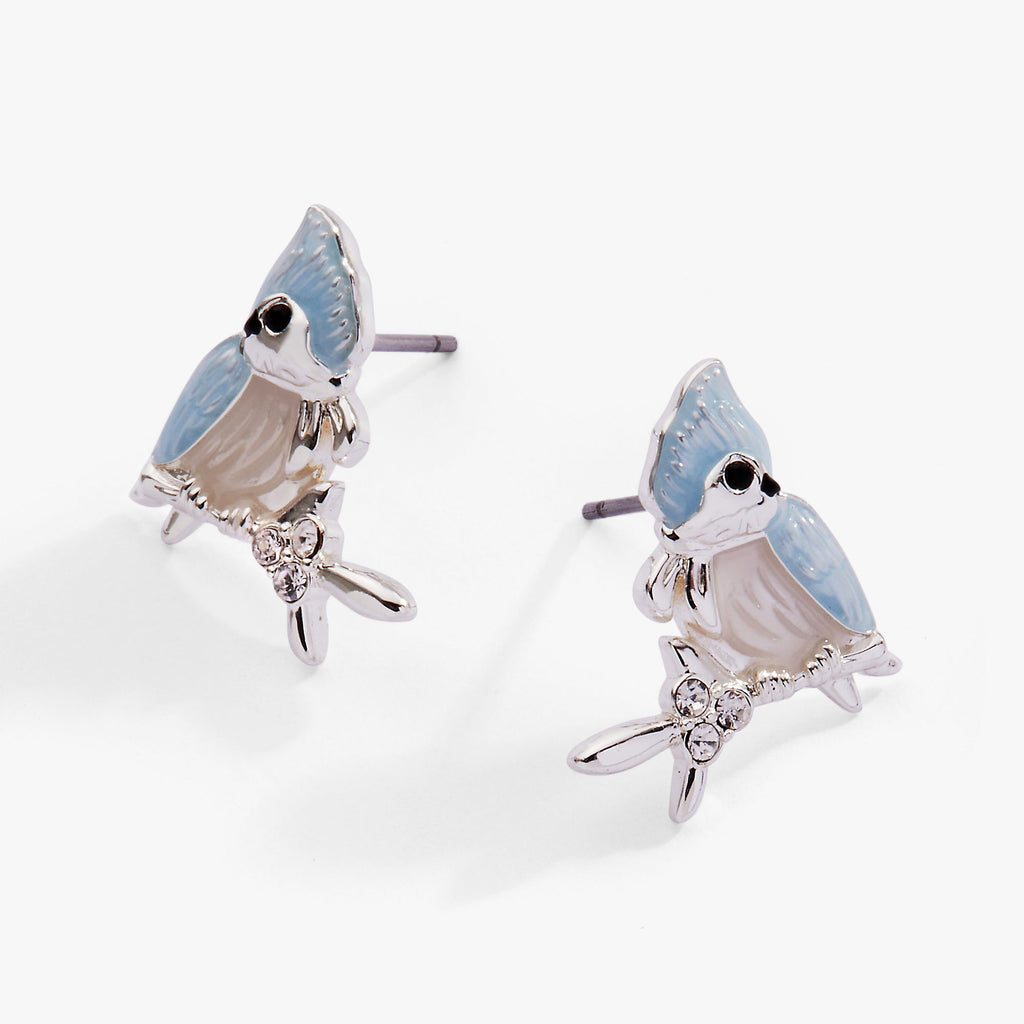 Tufted Titmouse Bird Stud Earrings